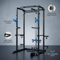 Power Cage Multi-Functional J-Hooks, Dip Handles, Landmine, Cable Pulley for Home Gym — Lifestyle