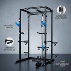 Power Cage Multi-Functional J-Hooks, Dip Handles, Landmine, Cable Pulley for Home Gym — Lifestyle