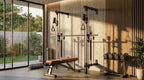 Folding Wall-Mounted Smith Machine — Lifestyle